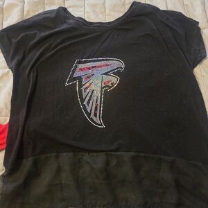 Black T-Shirt with Rhinestone Logo